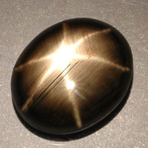 Zafiro estrella negro natural de 5,25 ct, corte óvalo, opaco
