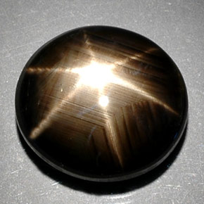 Zafiro estrella negro natural de 10,29 ct, corte óvalo, opaco