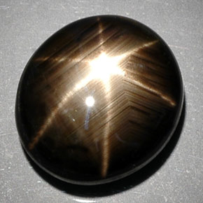 Zafiro estrella negro natural de 10,29 ct, corte óvalo, opaco