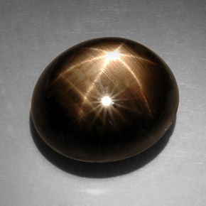 Zafiro estrella Negro natural de 15.28 ct, Corte Óvalo, Opaco