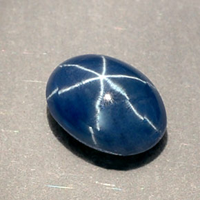 Zafiro estrella azul natural de 1,01 ct, transparente, transparente / translúcido