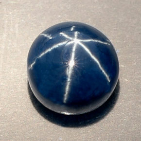 Zafiro estrella azul natural de 4,18 ct, transparente, transparente / translúcido