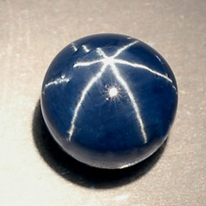 Zafiro estrella azul natural de 4,18 ct, transparente, transparente / translúcido