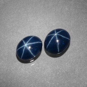 Gemas de Zafiro estrella Azul natural de  ct, Corte Óvalo, Opaco