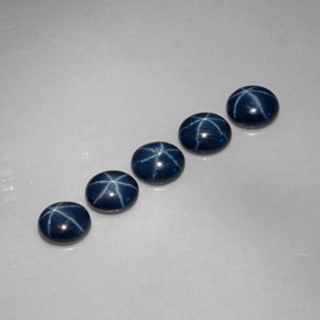 Gemas de Zafiro estrella Azul natural de  ct, Corte Óvalo, Opaco