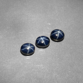 Gemas de Zafiro estrella Azul natural de  ct, Corte Óvalo, Opaco