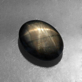 Zafiro estrella Negro natural de 4.26 ct, Corte Óvalo, Opaco