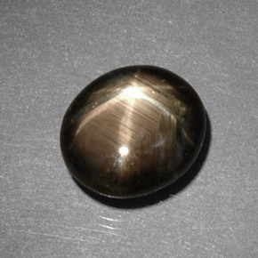 Zafiro estrella negro natural de 5,82 ct, corte óvalo, opaco