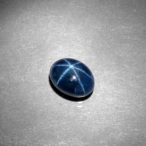 Zafiro estrella Azul natural de 2.02 ct, Corte Óvalo, Opaco