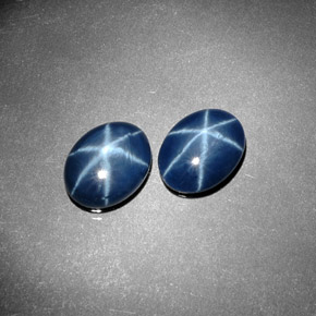 Gemas de Zafiro estrella Azul natural de  ct, Corte Óvalo, Opaco