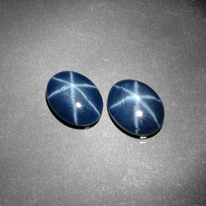 Gemas de Zafiro estrella Azul natural de  ct, Corte Óvalo, Opaco
