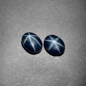 Gemas de Zafiro estrella Azul natural de  ct, Corte Óvalo, Opaco