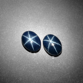 Gemas de Zafiro estrella Azul natural de  ct, Corte Óvalo, Opaco