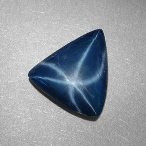 Zafiro estrella Azul natural de 5.57 ct, Trillón, Opaco