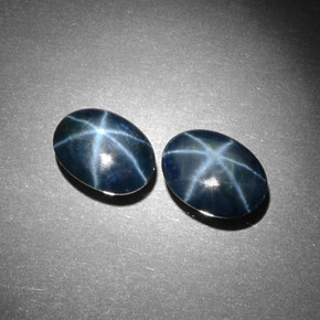 Gemas de Zafiro estrella Azul natural de  ct, Corte Óvalo, Opaco