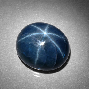 Zafiro estrella Azul natural de 11.05 ct, Transparente, Transparente / Translúcido