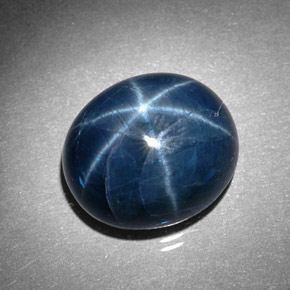 Zafiro estrella Azul natural de 11.05 ct, Transparente, Transparente / Translúcido