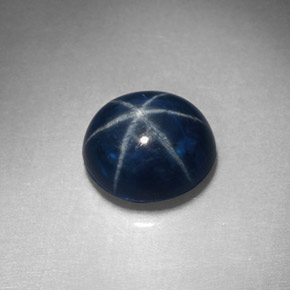 Zafiro estrella azul natural de 2,32 ct, corte óvalo, opaco