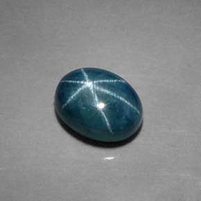 Zafiro estrella azul natural de 2,14 ct, corte óvalo, opaco