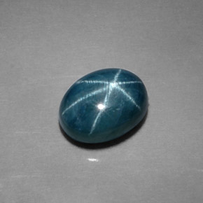 Zafiro estrella azul natural de 2,14 ct, corte óvalo, opaco
