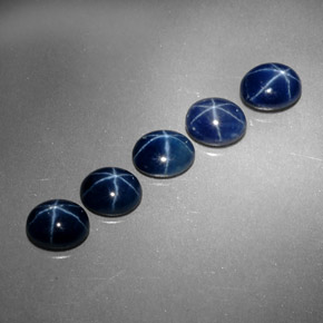 Gemas de zafiro estrella azul natural de  ct, corte óvalo, opaco