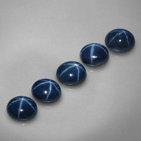 Gemas de Zafiro estrella Azul natural de  ct, Corte Óvalo, Opaco