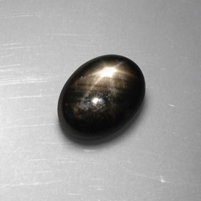 Zafiro estrella Negro natural de 1.84 ct, Corte Óvalo, Opaco