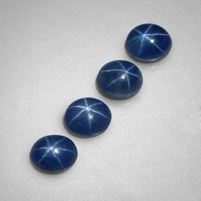 Gemas de zafiro estrella azul natural de  ct, transparente, transparente / translúcido