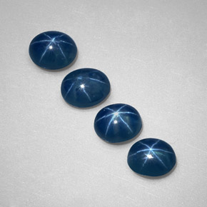 Gemas de zafiro estrella azul natural de  ct, transparente, transparente / translúcido