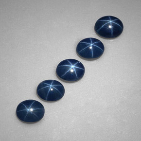Gemas de zafiro estrella azul natural de  ct, transparente, transparente / translúcido