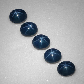 Gemas de zafiro estrella azul natural de  ct, transparente, transparente / translúcido