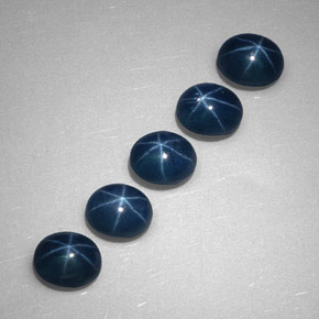 Gemas de zafiro estrella azul natural de  ct, transparente, transparente / translúcido