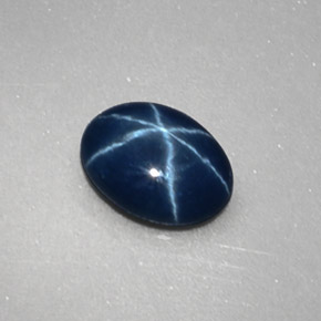Zafiro estrella azul natural de 1,04 ct, corte óvalo, opaco