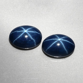Gemas de Zafiro estrella Azul natural de  ct, Corte Óvalo, Opaco