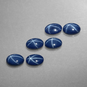 Gemas de Zafiro estrella Azul natural de  ct, Corte Óvalo, Opaco