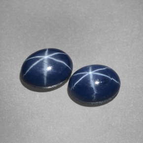 Gemas de Zafiro estrella Azul natural de  ct, Corte Óvalo, Opaco