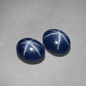 Gemas de Zafiro estrella Azul natural de  ct, Corte Óvalo, Opaco