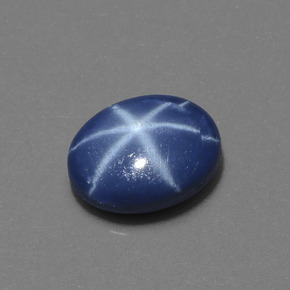 Zafiro estrella Azul natural de 2.63 ct, Corte Óvalo, Opaco