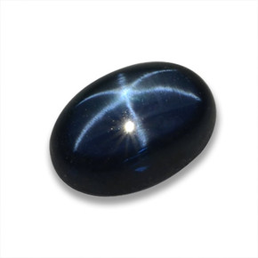 Zafiro estrella azul natural de 1,05 ct, corte óvalo, translúcido