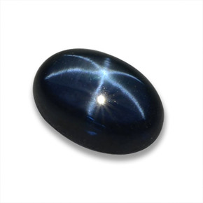 Zafiro estrella azul natural de 1,05 ct, corte óvalo, translúcido