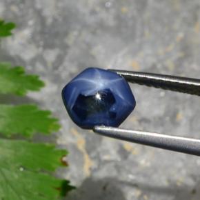 Zafiro estrella Azul natural de 1.94 ct, Forma elegante, Opaco