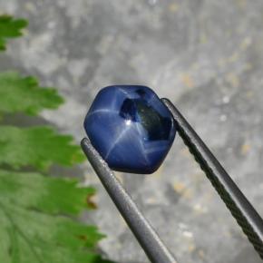 Zafiro estrella Azul natural de 1.94 ct, Forma elegante, Opaco