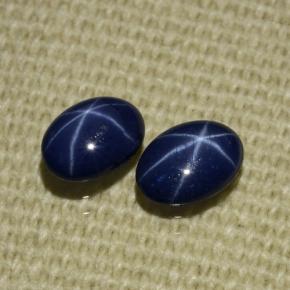 Gemas de Zafiro estrella Azul crepúsculo natural de 1.98 ct, Corte Óvalo, Opaco