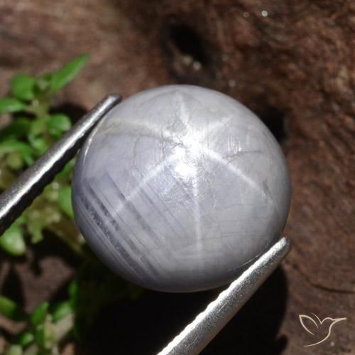 Zafiro estrella Verde claro natural de 10.97 ct, Redondo, Opaco