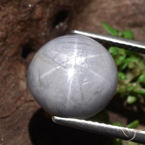 Zafiro estrella Verde claro natural de 10.97 ct, Redondo, Opaco