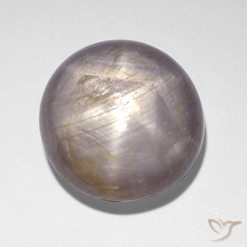 9.28ct Natural Gris Zafiro estrella, Redondo, Opaco