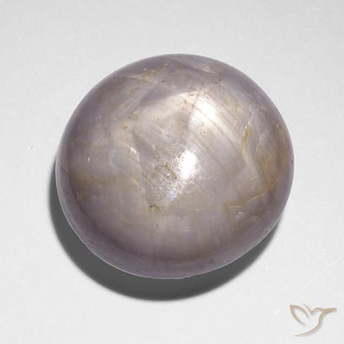 Zafiro estrella Gris natural de 9.28 ct, Redondo, Opaco
