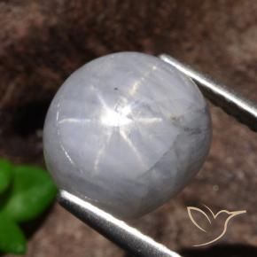 Zafiro estrella Verde claro natural de 5.35 ct, Ovalada, Opaco