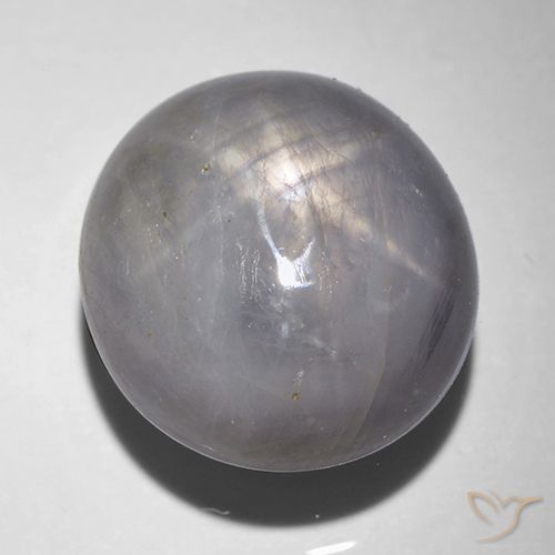 12.12ct Natural Plateado púrpura Zafiro estrella, Ovalada, Opaco