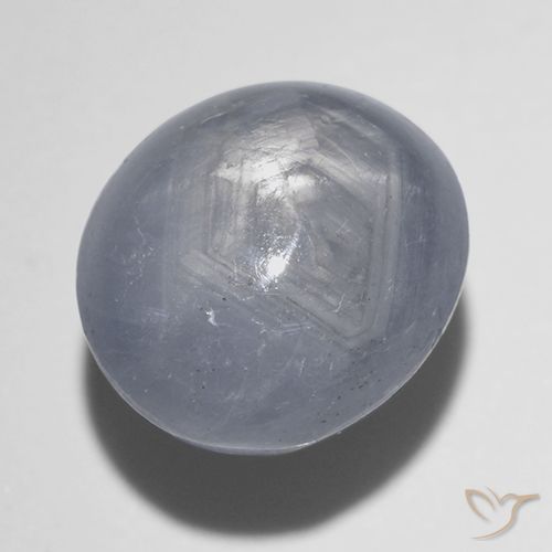 7.06ct Natural Gris azulado Zafiro estrella, Ovalada, Opaco